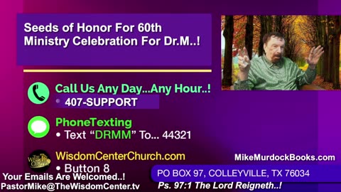 Tues. July 15 - Seeds of Wisdom With Mike Murdock...!!!