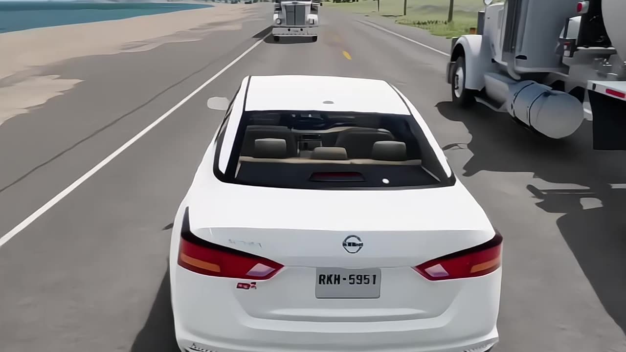 Nissan ALTIMA SURVIVAL CHANCE ! 🙀 #nissan #altima #car #crash #beamng #live #accident #trending