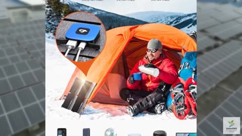 [Upgraded] BigBlue Ultra-Light Portable 25W Solar Panel Charger with USB-A and U