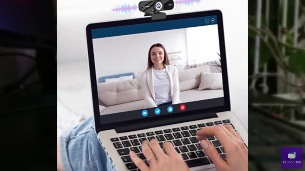 Catitru Full HD 1080P Webcam with Built-in Mic Wide Angle & Auto Focus Privacy C