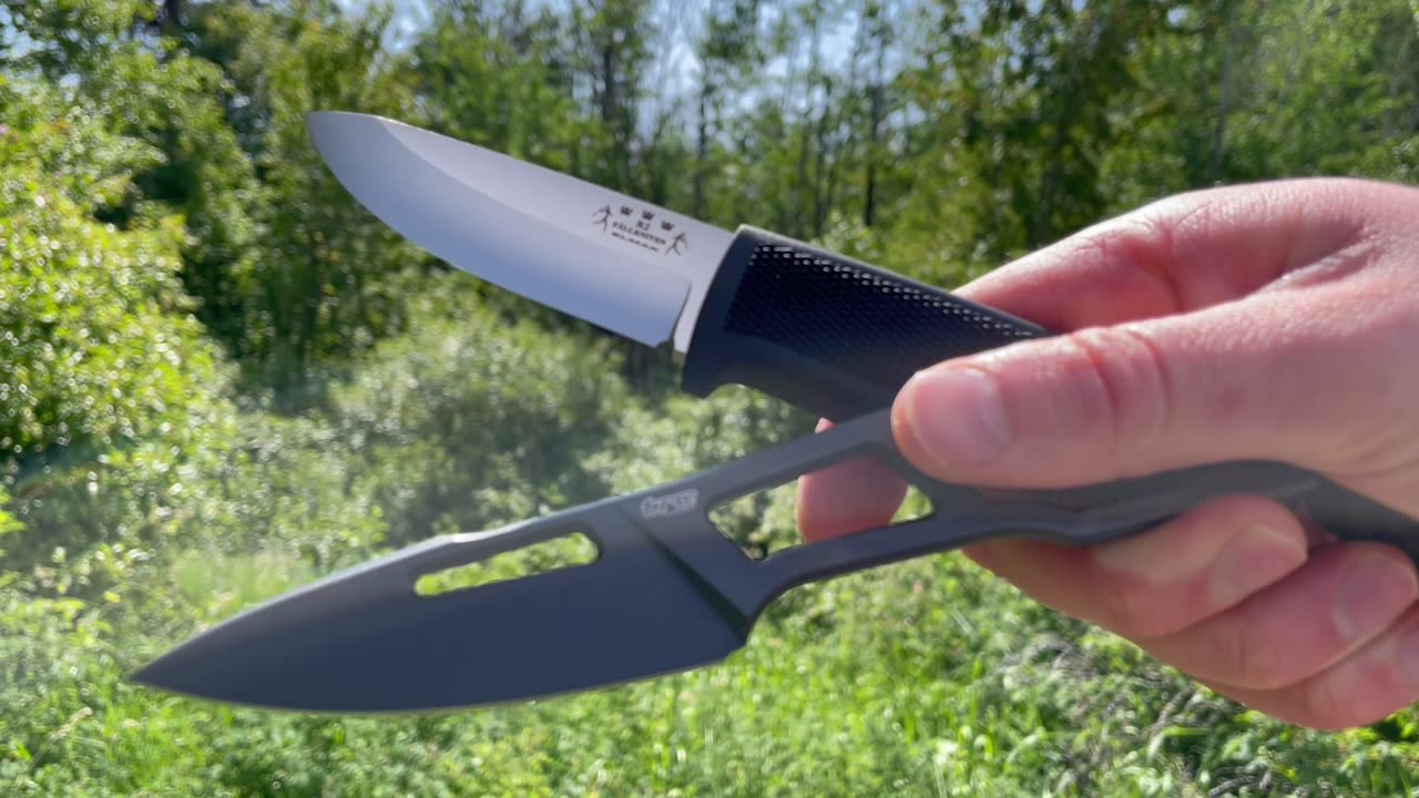 TRC Speed Demon and Fallkniven R2 side by side by www.bushcraftcanada.com