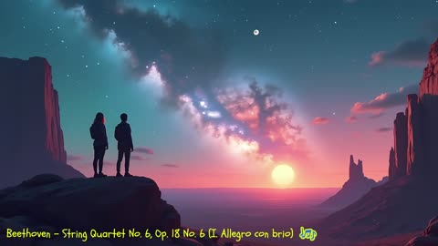 Beethoven String Quartet No.6,Op18 No.6 I.Allegro con brio Best Classical Music for Focus Relaxation