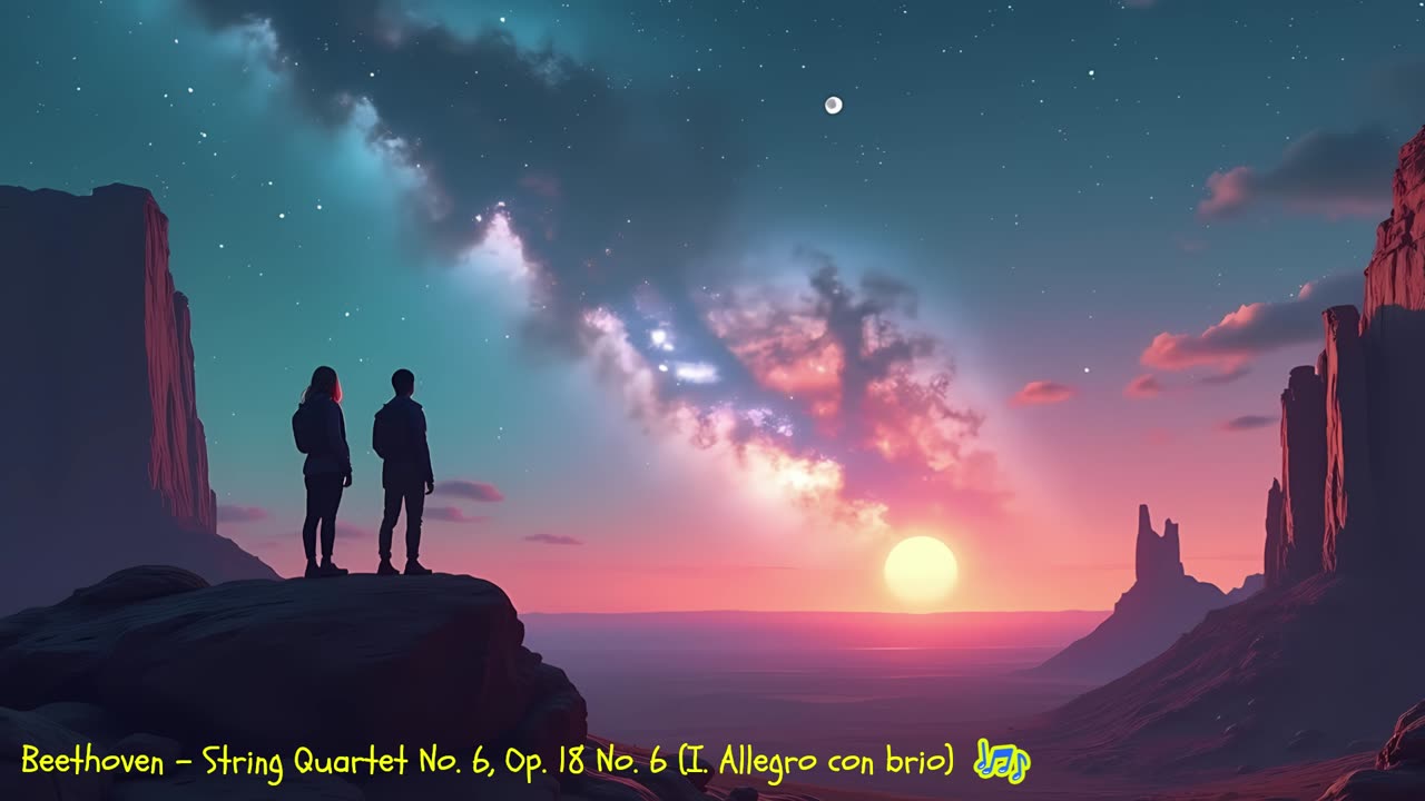 Beethoven String Quartet No.6,Op18 No.6 I.Allegro con brio Best Classical Music for Focus Relaxation