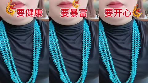 250602-8 Sleeping Beauty Turquoise Necklace: Flowing Deep-Sea Blue Around the Neck