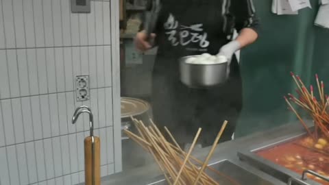 "Street Food ASMR - Frying Korean Snacks"