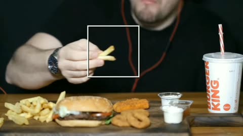 ASMR Burger and French Fries Crunching Sounds