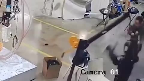 SCAREY TIMES!! Robot tries to attack its handlers