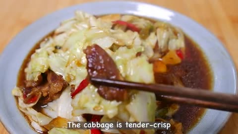 Cabbage cooked like this really really delicious and fragrant :: The cabbage is tender-crisp