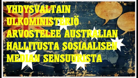 Yhdysvaltain ulkoministeriö arvostelee Australian hallitusta sosiaalisen median sensuurista