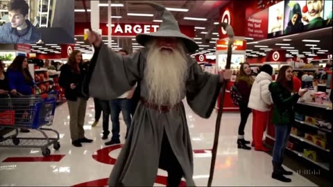 Outtake #3,047 Of Gandalf The Wizard From LOTR Series Is Dancing At A Target Store Fake Funny Parody