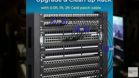Rapink Patch Cables Cat8 1ft 10 Pack Slim, Cat8 Ethernet Patch Cable 40G Support