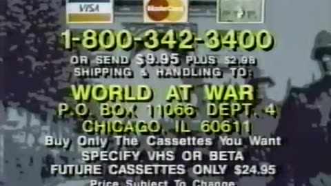 Time-Life Home Video Series World War II Documentary Series TV Commercial 1988
