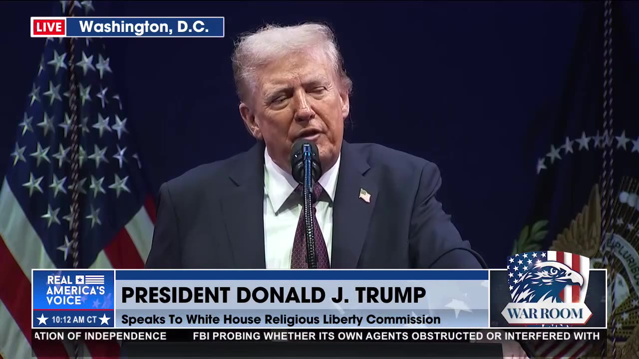 PRESIDENT TRUMP: America Was Founded On Faith, And When Faith is Strong, Our Nation Is Strong. We Are One Nation Under God, And We Always Will Be