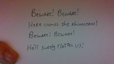Beware the Rhinoceros poem #shorts