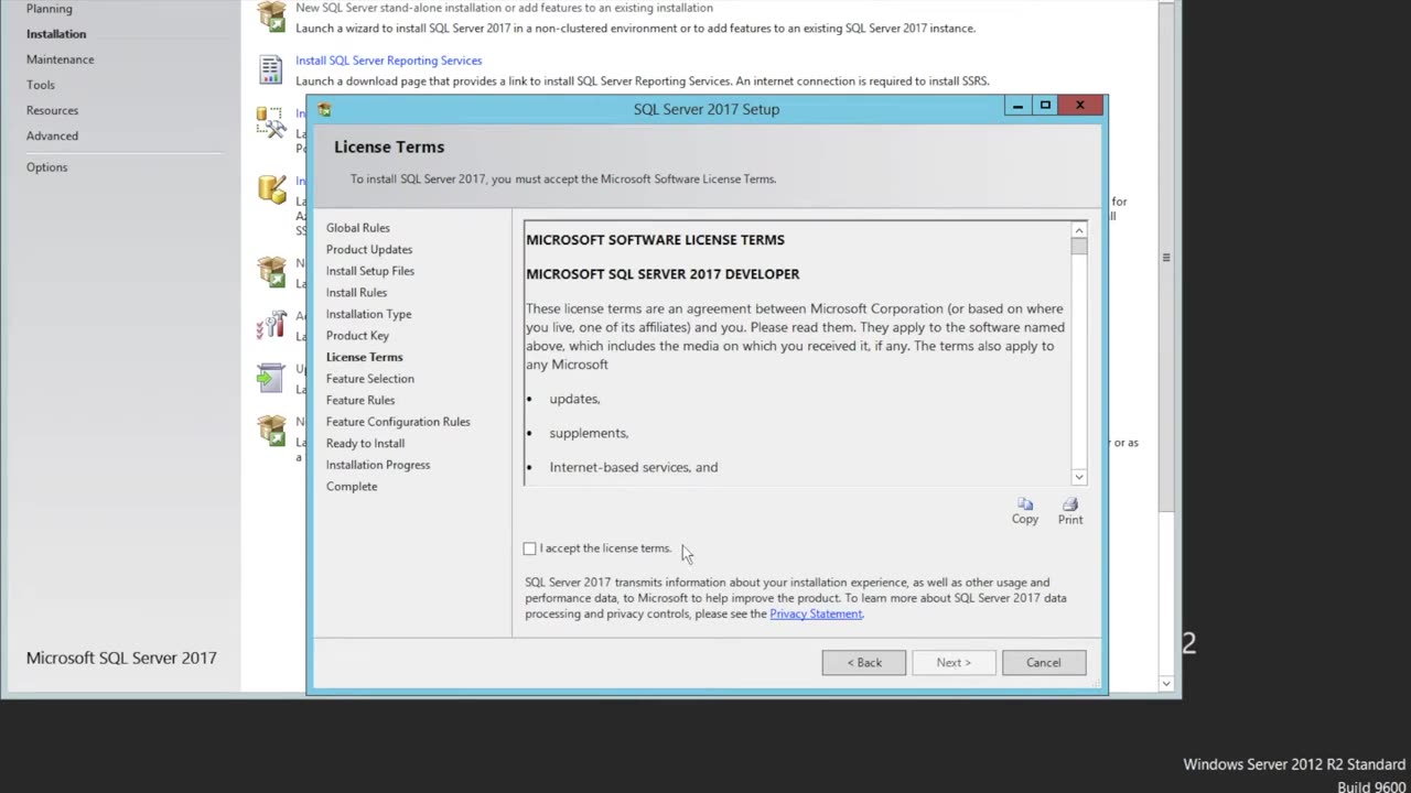 Install MS SQL Server on Windows
