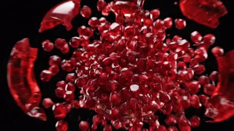 Glass pomegranate explosion ASMR