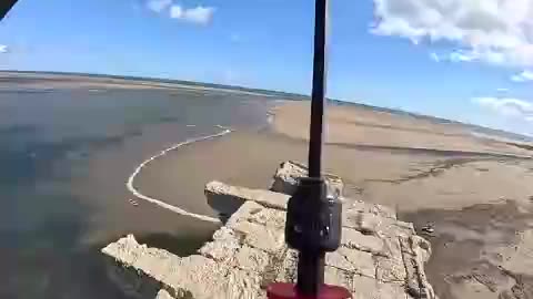Climbing a fort with a kite