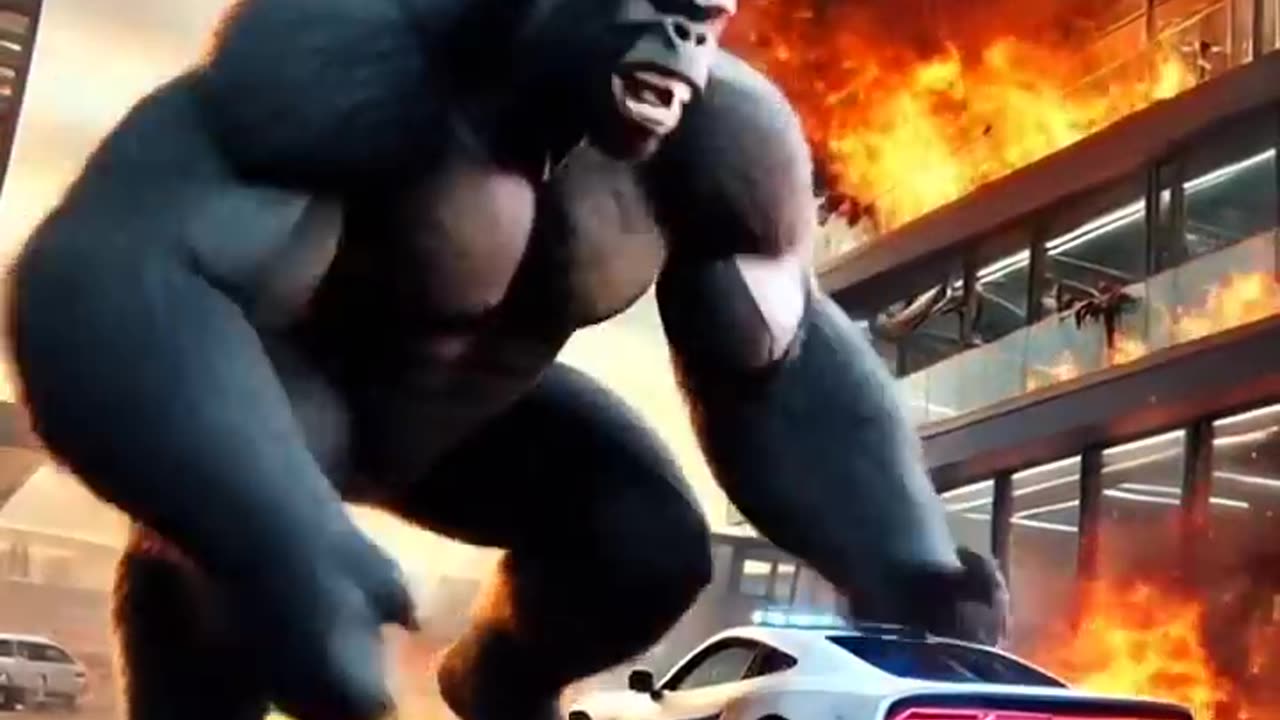 GORILLA animation and cat