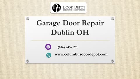 Garage Door Repair Dublin OH