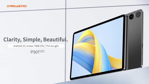 Tablette Teclast P30T Nouvelle Android 15, Écran IPS 10.1