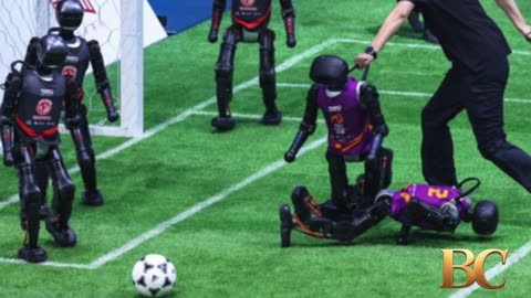 Beijing hosts China’s first fully autonomous 3-on-3 AI robot soccer match