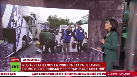 Cientos de ciudadanos rusos regresan al país tras un canje con Ucrania