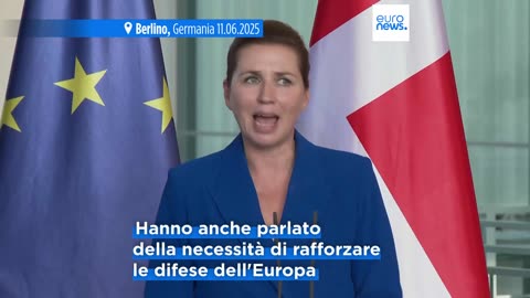 NOTIZIE DAL MONDO Frederiksen da Friedrich Merz a Berlino:'Riarmare l'Europa in fretta' hanno parlato pure di inasprire le politiche sull'immigrazione e di garantire che il commercio globale continui a funzionare su un sistema aperto.