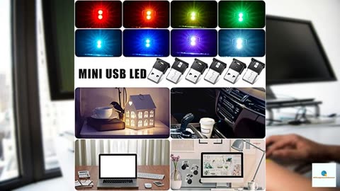 Frienda Mini USB LED Light, Car LED Interior Lighting 5V Smart USB Atmosphere Light, Lapto
