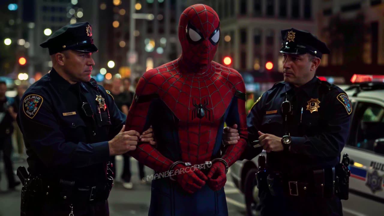 BAD SPIDER MAN ARRESTED | WITH GREAT POWER COMES GREAT RESPONSIBILITY MEME