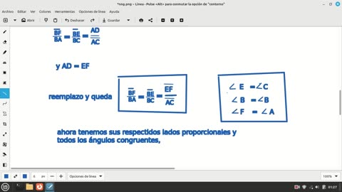 Teorema sobre la existencia de triángulos semejantes