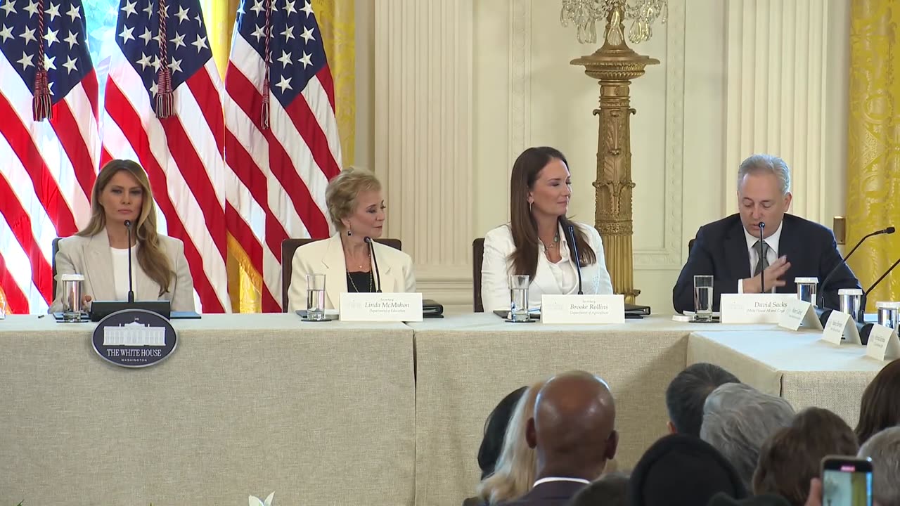First Lady Melania Trump Hosts a Meeting of the White House Task Force on AI Education