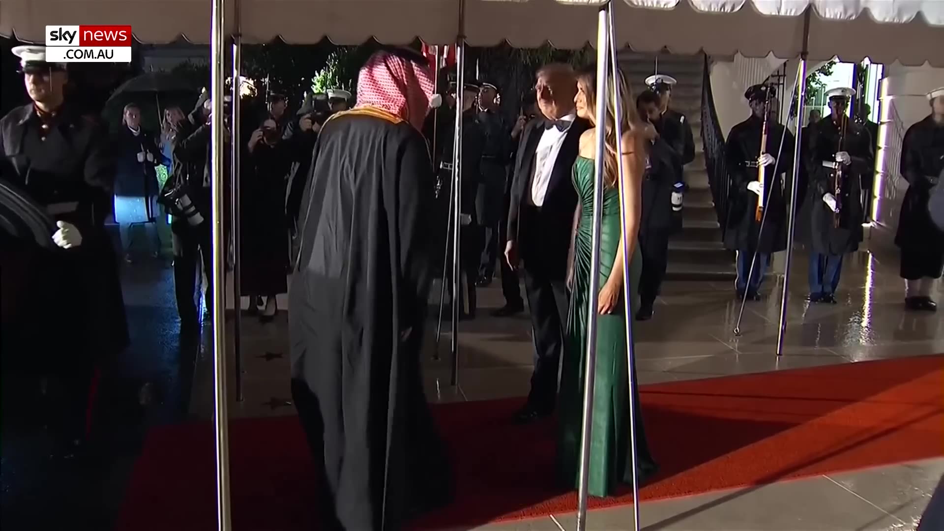 Trump and First Lady Melania welcome Saudi Crown Prince for White House dinner