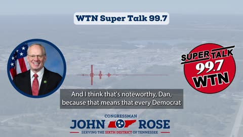 Rep. Rose Calls Out Democrats for Opting for 'Largest Tax Increase in History'