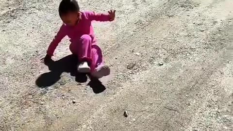 Baby and the shadow 💔😂