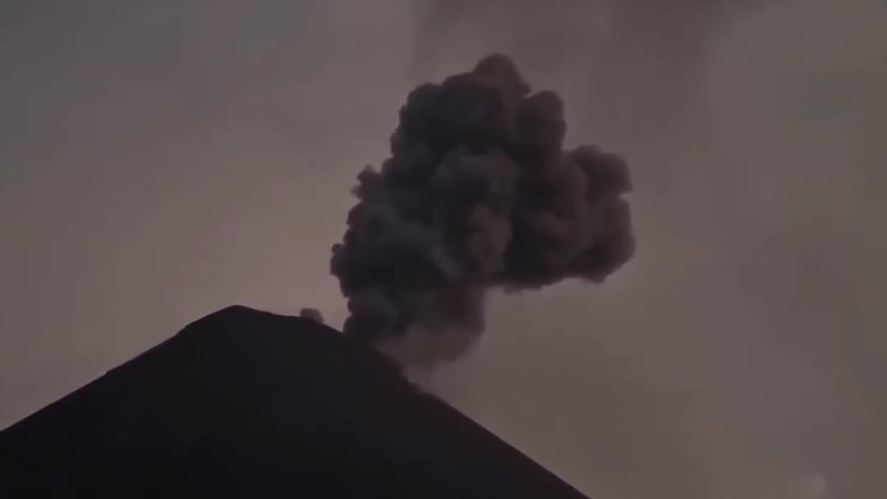 When lightning strikes a volcano.
