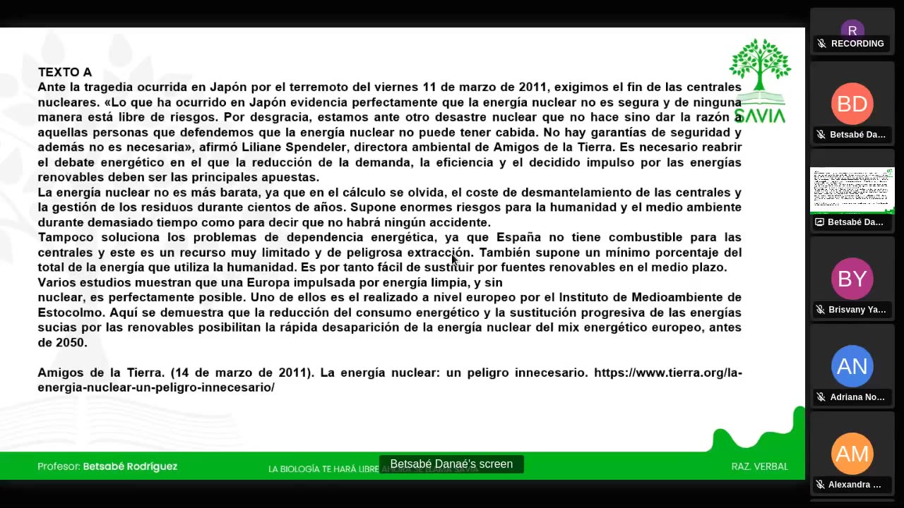 SAVIA SEMIANUAL 2024 | Semana 15 | R. Verbal