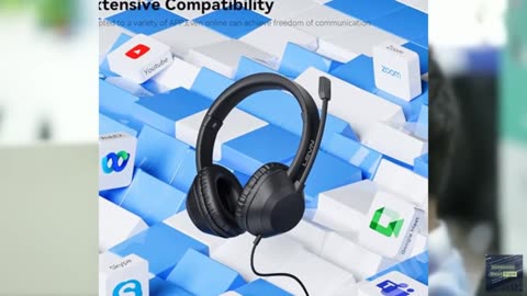 LEVN Headset with Mic, USB Headset with Microphone for PC, Headphones with Mic f
