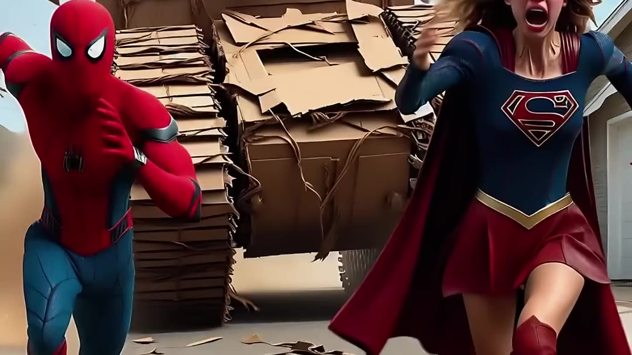 The Rise of Spider-Man | Revenge with a Paper Tank Against Supergirl & Spider-Man #spiderman