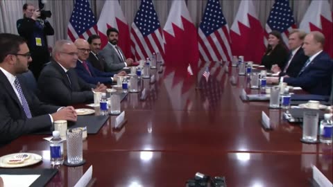 WATCH: Hegseth meets with Salman bin Hamad Al, the Crown Prince of Bahrain