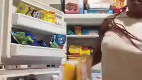 Woman got her November EBT benefits and danced while showing off a fully stocked fridge.
