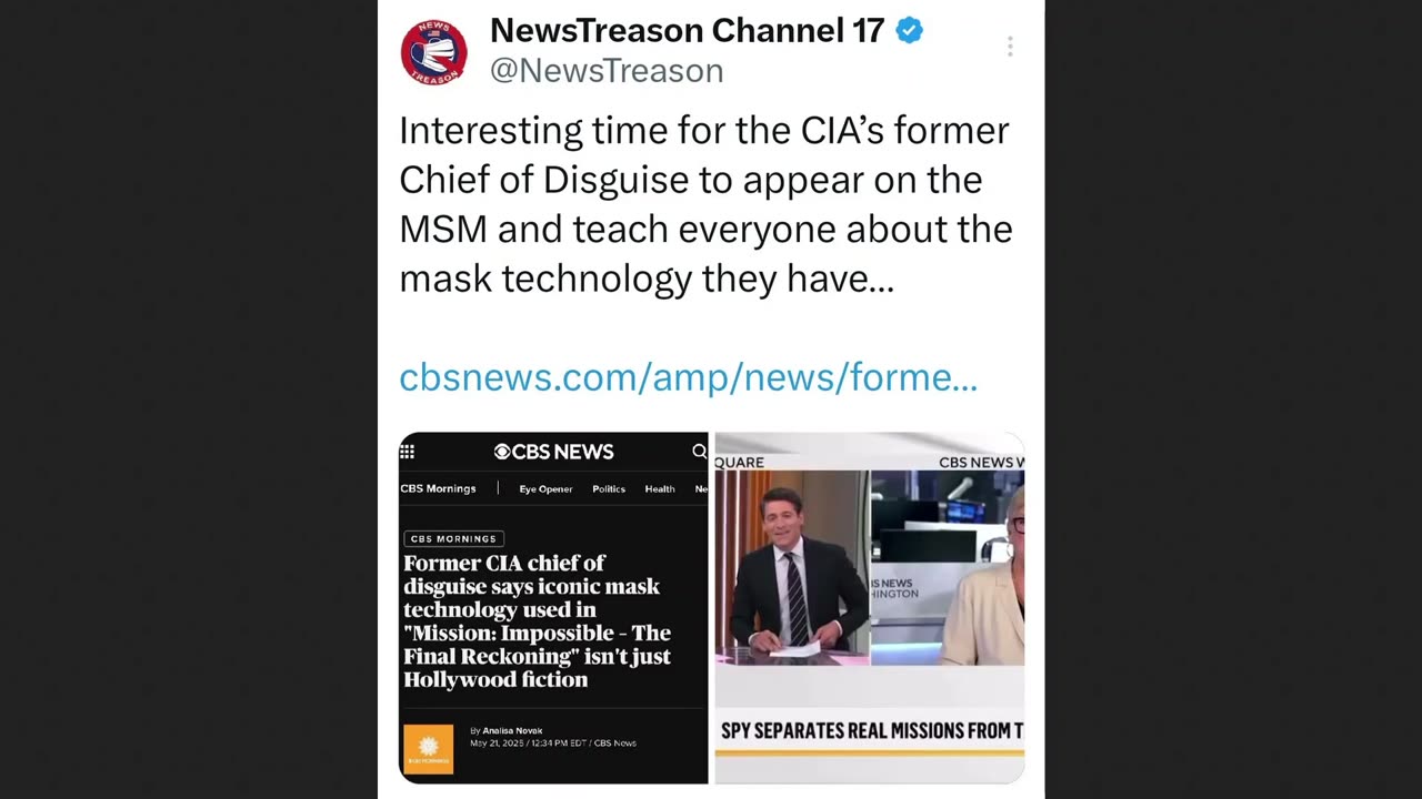 Former CIA Chief of Disguise Verifies Hyper Realistic Mask Technology?
