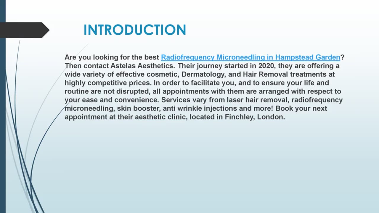 Looking for the best Radiofrequency Microneedling in Hampstead Garden