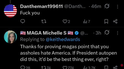 Leftist hates on Trumps huge American flag, gets roasted!