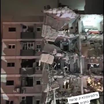 Aftermath after missile attack near Tel Aviv.