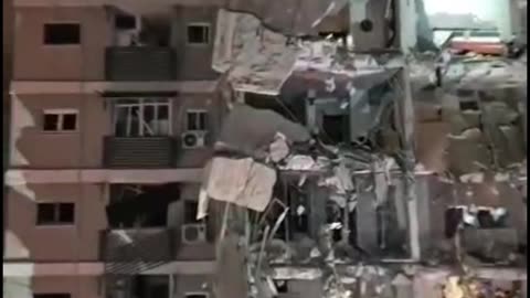 Aftermath after missile attack near Tel Aviv.