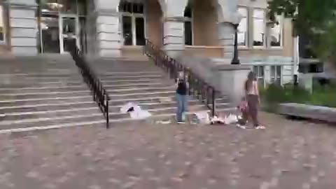 Charlie Kirk memorial vandalized by leftista socialist bitch