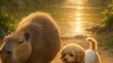 Hero Dog Saves Capybara from Bees!