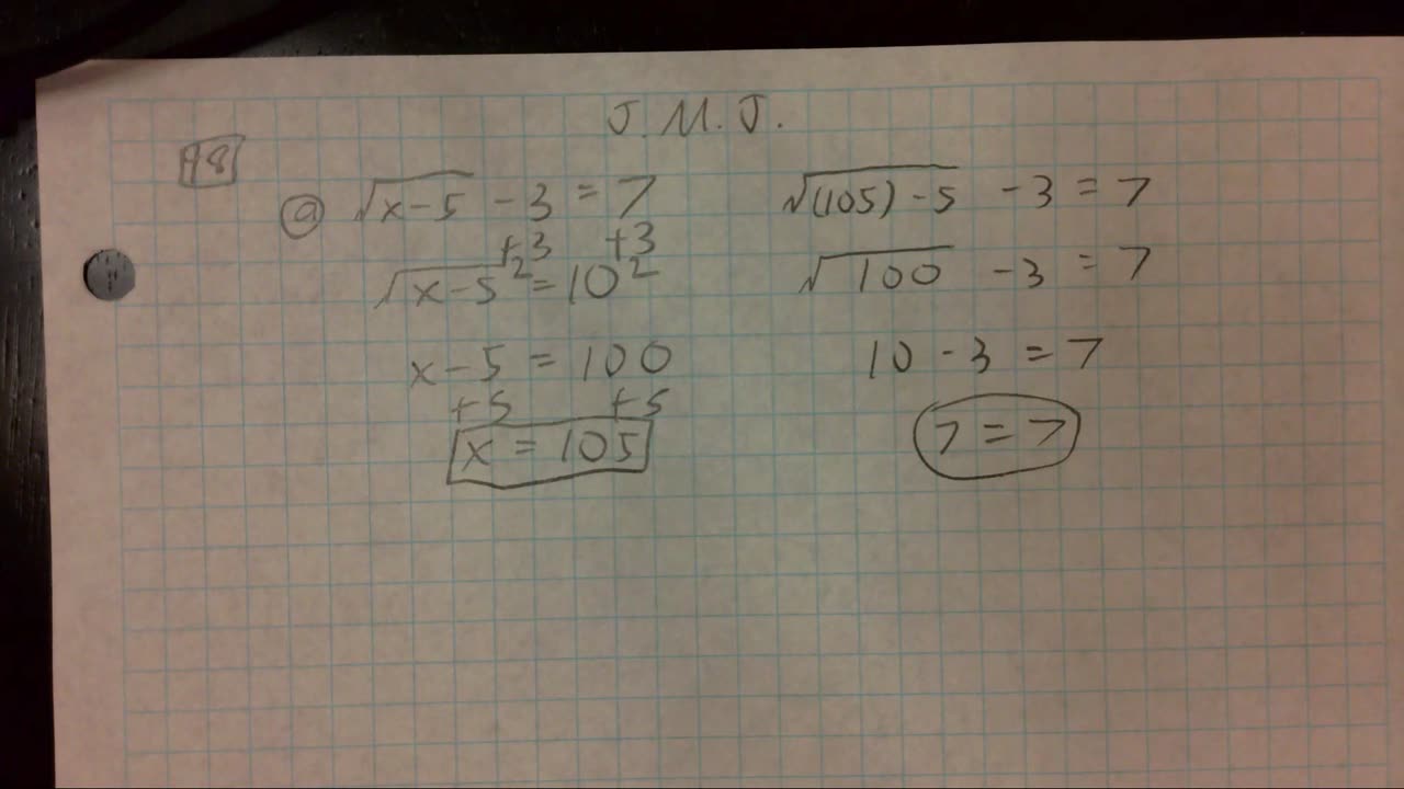 Saxon Algebra 2 Lesson 48 (a)