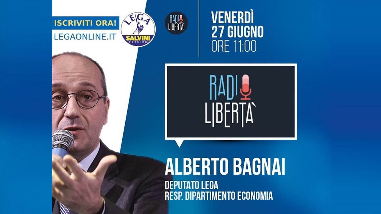 🔴 QUI PARLAMENTO - On. Alberto Bagnai, Responsabile economico Lega, a Radio Libertà (27/06/2025).