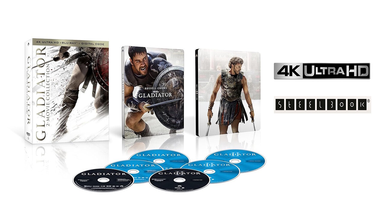 Gladiator + Gladiator II [2-Movie Collection 4K UHD Steelbook]